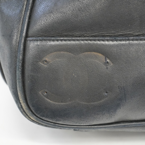 [3ye5573] Auth Chanel Shoulder Bag Triple Coco Lambskin Black Gold metal - Picture 6 of 14